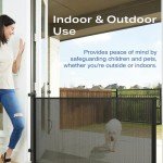 Cumbor Retractable Baby Gate Dog Gate for Stairs Indoor, Extends up to 55" Wide Mesh Dog Gate for Doorways, 34" Tall Safety Dog Gates for The House, Easy to Use Pet Gate for Stairway & Ourdoors, Black