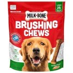 Milk-Bone Original Brushing Chews 25 Large Daily Dental Dog Treats Scrubbing Action Helps Clean Teeth