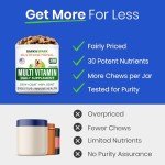 BARK&SPARK Multivitamin Chewable Treats for Dogs - Glucosamine Chondroitin for Joint Support + Omega for Skin & Coat + Probiotics - Multi Vitamin for Dogs Health - Dog Vitamins and Supplements