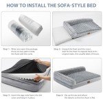 BFPETHOME Orthopedic Dog Beds for Large Dogs-Waterproof Sofa Dog Bed with Removable Washable Cover, Large Dog Bed with Waterproof Lining and Nonskid Bottom,Pet Bed for Large Dogs