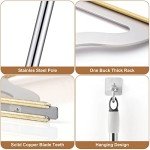 47“ Adjustable Long Handle Carpet Rake Pet Hair Remover, Reusable Large Metal Lint Remover Brush for Embedded Fur Removal from Low Pile Rugs Stairs, Carpet Brush Scraper Dog Cat Hair Remover Broom