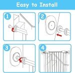 4 Pack Baby Gate Wall Protector, Protect Walls & Doorways for Pet & Dog Gates, Pressure Mounted on Stair Gate, No Screw Need