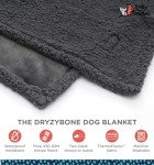 Rocky and Snowball Waterproof Dog Blankets for Large Dogs Washable - Sherpa Dog Blanket for Bed, Pet Covers for Couches and Sofas, Cars, 40x60 - Dark Grey