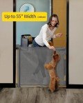 dearlomum Retractable Baby Gate,Mesh Baby Gate or Mesh Dog Gate,33" Tall,Extends up to 55" Wide,Child Safety Gate for Doorways, Stairs, Hallways, Indoor/Outdoor（Grey,33"x55"