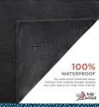 Rocky and Snowball Waterproof Dog Blankets for Large Dogs Washable - Sherpa Dog Blanket for Bed, Pet Covers for Couches and Sofas, Cars, 40x60 - Dark Grey