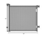 dearlomum Retractable Baby Gate,Mesh Baby Gate or Mesh Dog Gate,33" Tall,Extends up to 55" Wide,Child Safety Gate for Doorways, Stairs, Hallways, Indoor/Outdoor（Grey,33"x55"