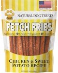 Fetch Fries Chicken and Sweet Potato Dog Treats, Soft Chicken Jerky for Small and Large Breeds, Naturally Healthy, Made in The USA (5 oz)