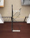 InnoTruth 28.9-42.1" Wide Baby Gate for Stairs, 30" Tall Dog Gates for Doorways Expandable One-Hand Open, Easy Walk Through Dual Lock Metal Pet Gates for Dogs, Black-Family & Mom's Choice Award Winner