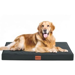 Indestructible Dog Bed Durable Orthopedic Dog Beds for Large Dogs Chew Proof Dog Bed with Removable Washable Cover Outdoor Dog Bed Waterproof Big Dog Bed for Create Pet Beds for Large Dogs(Grey)