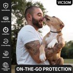 4 Pack Flea Collar for Dogs, Dog Flea and Tick Collar 32 Months Flea and Tick Treatment for Dog, Waterproof Adjustable Dog Flea and Tick Prevention Collar for Small Medium Large Dog Puppy, Black