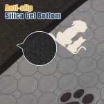 WanpeeGoo Washable Pee Pads for Dogs, 4 Pack Absorbent Reusable Training Dog Pads Pet Puppy Pads, Non-Slip Potty Pads for Whelping, Playpen, Crate, Bed, Grey 18"x24"