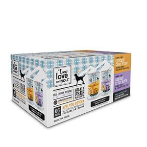 I AND LOVE AND YOU Wet Dog Food - Flew The Coop Variety Pack - Chicken + Turkey, Grain Free, Filler Free 13oz can, 6pk