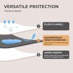 Luciphia Waterproof Pet Blankets for Couch Sofa Bed Cover Liquid Pee Proof Washable Soft Fluffy Large Dog Blanket Reversible Furniture Protection Grey Paw Thicken Small（40" x 28"）