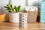 Park Life Designs - Ceramic Pet Treat Jar with Airtight Lid for Dogs, Cats, Puppies and More, Chic Kitchen Countertop Container for Cookies, Biscuits and Treats (Pawz Grey, 1 Qt)