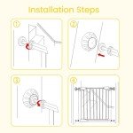 Dovely 4 Pack Baby Gate Wall Protector,Pressure Mounted Gates Work on Stairs,Protect Walls & Doorways from Pet & Dog Gate