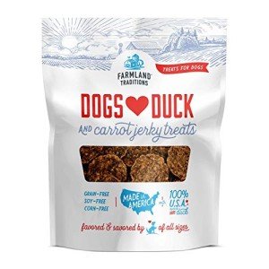 Farmland Traditions Filler Free Dogs Love Duck & Carrot Premium Jerky Treats. (5 oz)