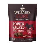 Wellness CORE Power Packed Dog Treats, Grain-Free Tender Jerky Treats, Made in USA (Beef Recipe, 4-Ounce Bag)