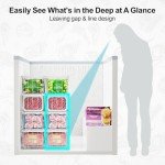 iSPECLE Dog Food Storage Containers - 4 Pack Stackable Pet Food Container for 5 to 7 Cu.Ft Chest Freezer Sort Frozen Raw Food, Chest Freezer Organizer Bins Easy Get Food Better Ventilation, White