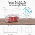 iSPECLE Dog Food Storage Containers - 4 Pack Stackable Pet Food Container for 5 to 7 Cu.Ft Chest Freezer Sort Frozen Raw Food, Chest Freezer Organizer Bins Easy Get Food Better Ventilation, White