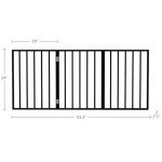 Indoor Pet Gate - 3-Panel Folding Dog Gate for Stairs or Doorways - 54x24-Inch Freestanding Pet Fence for Cats and Dogs by PETMAKER (Black)