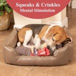 Pawle Ji DesiPups Indian Desi Dog Plush Chew Toy | 2-in-1 Design with Squeaker and Crinkle for Small, Medium and Large Dogs, Machine Washable Cookie Biscuit Treat