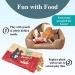 Pawle Ji DesiPups Indian Desi Dog Plush Chew Toy | 2-in-1 Design with Squeaker and Crinkle for Small, Medium and Large Dogs, Machine Washable Cookie Biscuit Treat