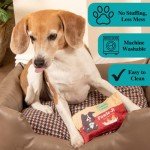 Pawle Ji DesiPups Indian Desi Dog Plush Chew Toy | 2-in-1 Design with Squeaker and Crinkle for Small, Medium and Large Dogs, Machine Washable Cookie Biscuit Treat