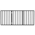 Indoor Pet Gate - 3-Panel Folding Dog Gate for Stairs or Doorways - 54x24-Inch Freestanding Pet Fence for Cats and Dogs by PETMAKER (Black)