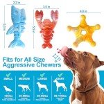KXK Dog Toys 3 Pack, Indestructible Dog Toys for Aggressive Chewers, Tough Dog Chew Toys for Large Medium Breed, Dog Bones Chew Toys for Super Chewer