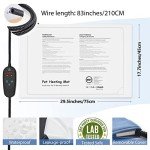 2024 Newest Pet Heating Pad Temperature Adjustment Dog Heating Pad Anti-bite Puppy Heating Pad with Timer Cat Heating Pad Indoor Waterproof Pet Warming Pad Electric Heated Bed Mat Dog