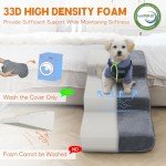 Supet Dog Stairs for Small Medium Dogs to Get on Bed, Dog Ramp for Bed Couch Car, 3 Step Pet Stairs Steps for Doggie Puppy Cat
