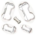 Dog Bone Cookie Cutters, Bone Shape Cookie Cutters 4 Pcs/Set, Dog Treats Cookie Cutter, Homemade Dog Biscuit Treats Cutters Plastic Different Sizes Mini Small Medium Big