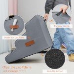 Supet Dog Stairs for Small Medium Dogs to Get on Bed, Dog Ramp for Bed Couch Car, 3 Step Pet Stairs Steps for Doggie Puppy Cat