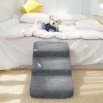 Supet Dog Stairs for Small Medium Dogs to Get on Bed, Dog Ramp for Bed Couch Car, 3 Step Pet Stairs Steps for Doggie Puppy Cat