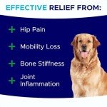 GOODGROWLIES Mobility Glucosamine Treats for Dogs - Advanced Hip & Joint Supplement w/Omega-3, Chondroitin, MSM - Made in USA - Joint Pain Relief - Hip & Joint Care - 120ct