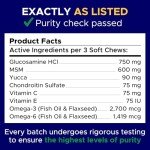 GOODGROWLIES Mobility Glucosamine Treats for Dogs - Advanced Hip & Joint Supplement w/Omega-3, Chondroitin, MSM - Made in USA - Joint Pain Relief - Hip & Joint Care - 120ct