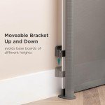 HBlife 34" Tall 118" Extra Wide Retractable Baby & Dog Gates, Safety Baby Gates for Doorways & Stairs, Retractable Dog Gate Pet Gate Indoor & Outdoor, Grey