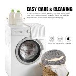 Calming Dog Beds & Cat Cave Bed with Hooded Cover,Washable Round Beds for Small Medium Pets,Anti-Slip Faux Fur Fluffy Coved Bed,Comfortable Warming Pet Bed (20 * 20inch,Grey)