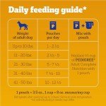 PEDIGREE CHOPPED GROUND DINNER Adult Soft Wet Dog Food 30-Count Variety Pack, 3.5 oz Pouches (Pack of 30)
