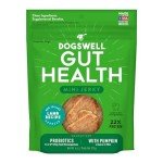 DOGSWELL Gut Health Mini Jerky Functional Dog Treats, Lamb 4 oz. Bag