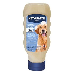 PetArmor Plus Flea and Tick Shampoo for Dogs, Oatmeal Flea Shampoo Kills Fleas, Ticks, and More, Tropical Breeze Scent, 18oz