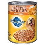 PEDIGREE CHOPPED GROUND DINNER Adult Canned Soft Wet Dog Food Variety Pack, with Chicken and with Beef, 13.2 oz. Cans (Pack of 12)