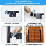 2 Pack Baby Gate Banister Adapter for Pressure Mounted Stair Gates Universal Hardware Parts Kit Baby and Dog Gate for Stairs No Drilling (Black)