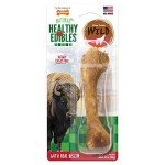 Nylabone Healthy Edibles WILD Natural Long-Lasting Bison Flavor Bone Chew Treats for Dogs, Large (1 Count)