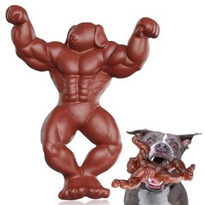 TWINKOPAT Indestructible Dog Toys for Large Dogs, Hard Dog Chew Toys for Aggressive Chewers, Dog Toy Tough, Super Dogpowerman Nylon Bone for Big Dogs Heavy Duty to Keep Busy, Beef Flavored