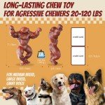 TWINKOPAT Indestructible Dog Toys for Large Dogs, Hard Dog Chew Toys for Aggressive Chewers, Dog Toy Tough, Super Dogpowerman Nylon Bone for Big Dogs Heavy Duty to Keep Busy, Beef Flavored