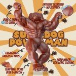 TWINKOPAT Indestructible Dog Toys for Large Dogs, Hard Dog Chew Toys for Aggressive Chewers, Dog Toy Tough, Super Dogpowerman Nylon Bone for Big Dogs Heavy Duty to Keep Busy, Beef Flavored