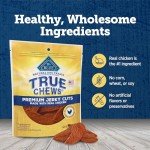 Blue Buffalo True Chews Premium Jerky Cuts Dog Treats, Made in the USA with Natural Ingredients and No Antibiotics Ever, Chicken, 4-oz. Bag