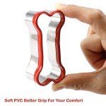 4 Pcs Dog Bone and Dog Paw Cookie Cutters, Dog Treats Cookie Cutter, Dog Bone Shapes Cutters, Homemade Dog Biscuit Treats Cutters, Coated with Soft PVC for Protection