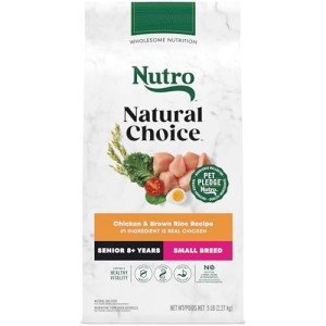Nutro Natural Choice Senior Small Breed Dry Dog Food, Chicken and Brown Rice Recipe, 5 lbs.